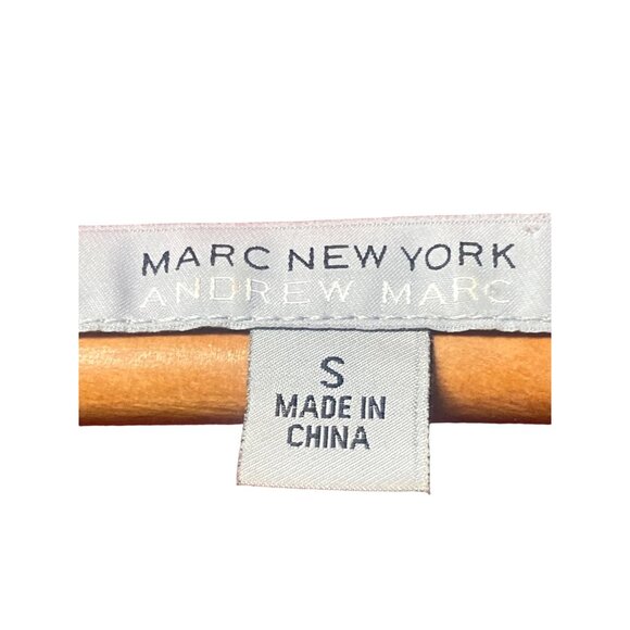 Andrew Marc New York Small Red Black Stripe Knit Dress Mod Revival Parisian Styl - Picture 9 of 11